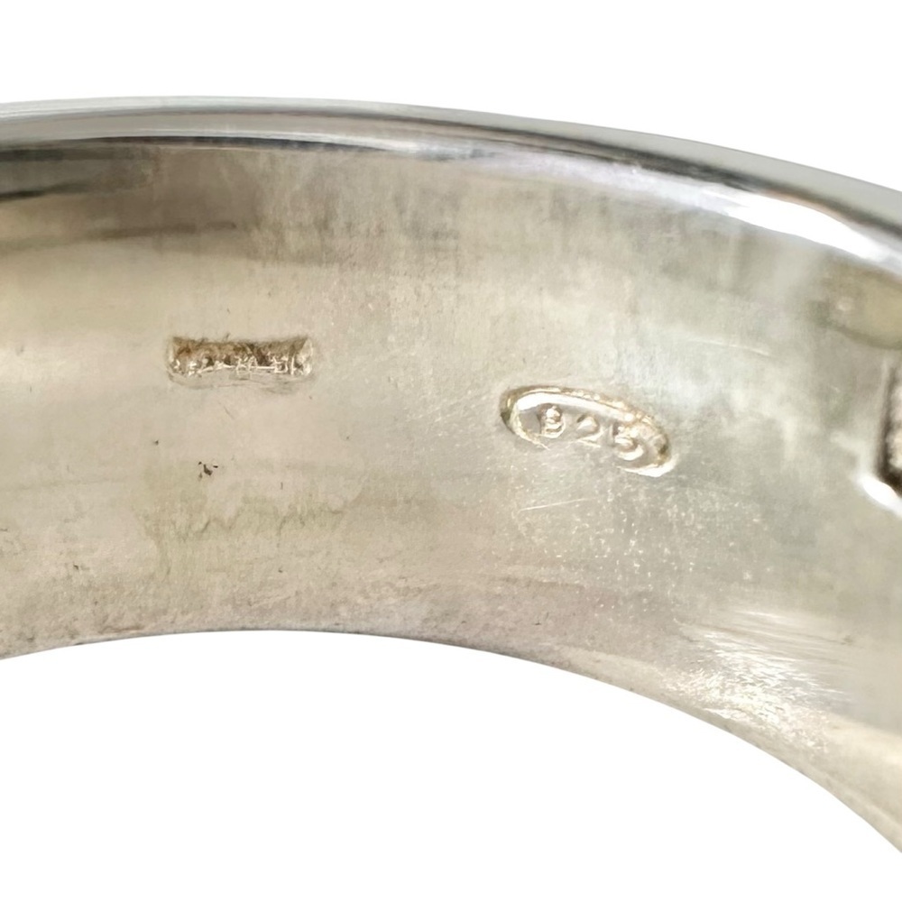 #43 Auth GUCCI 925 Silver Retro G Ring GORGEOUS! With Gucci Box & Dust Bag 7 - Picture 7 of 10
